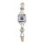 Belle Époque Sapphire Diamond Gold Platinum Bracelet For Sale