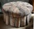 Custom Animal Print Tufted Skirted Ottoman Cocktail Table With Matching Pillow For Sale In Raleigh - Image 6 of 8