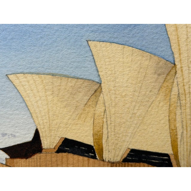 20th Century Painting Sydney Harbour Opera House House Australia Signed G. Douglas Hemingway For Sale - Image 14 of 18
