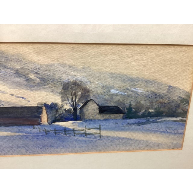 1960s 1960s Chollis Regon Original Signed Watercolor Painting For Sale - Image 5 of 6