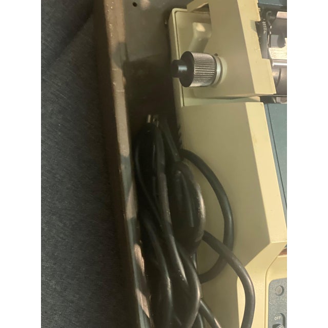 Cream Vintage Smith-Corona Enterprise II Electric Typewriter With Original Case For Sale - Image 8 of 13