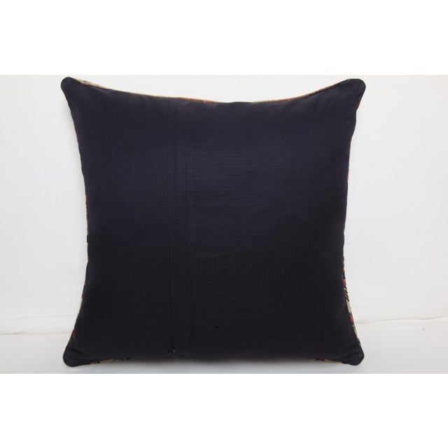 Mid 20th Century Handmade Turkish Rug Pillow Cover -18'' X 18'' For Sale - Image 5 of 9