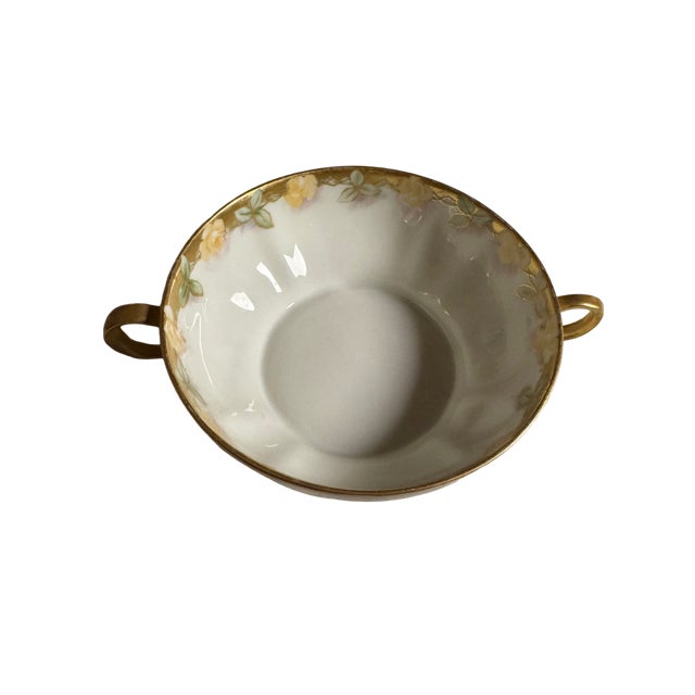 Antique Haviland Cream Soup Bowl With Handles - Set of 2 For Sale - Image 4 of 9