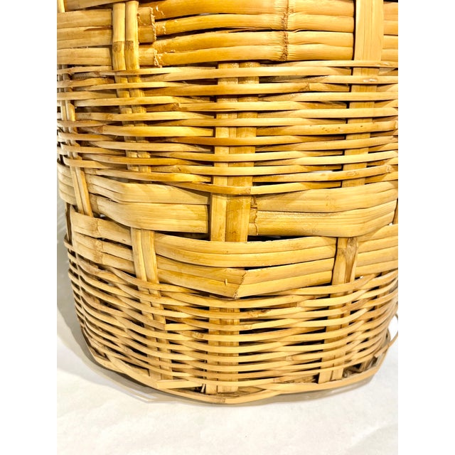 Antique French Provincial Wicker Basket Umbrella Stand For Sale - Image 17 of 17