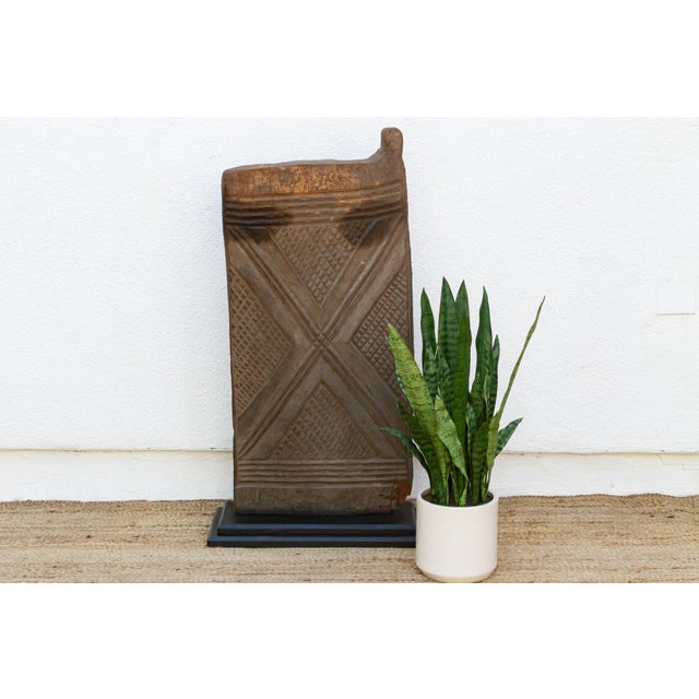 Brown Early 20th Century Bwa Carved Door For Sale - Image 8 of 8