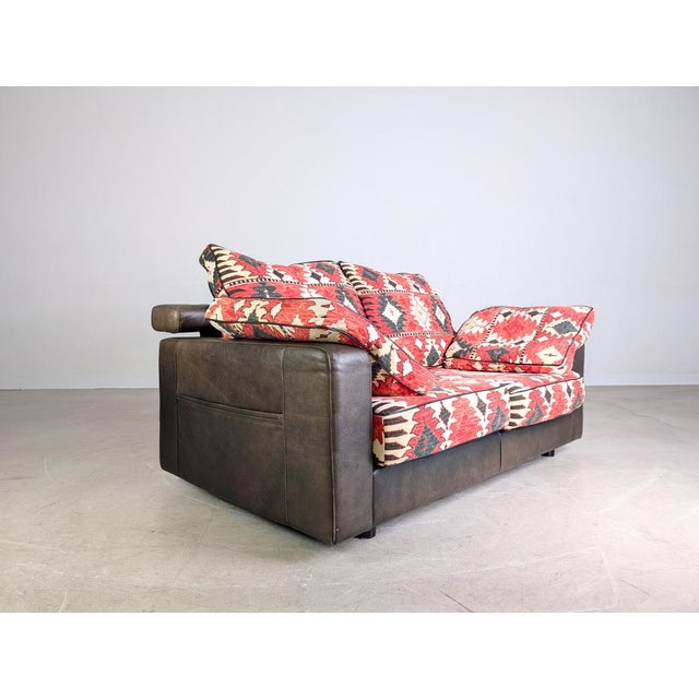 Vintage Leather Sofa by Giorgio Soressi, 1990s For Sale - Image 4 of 11