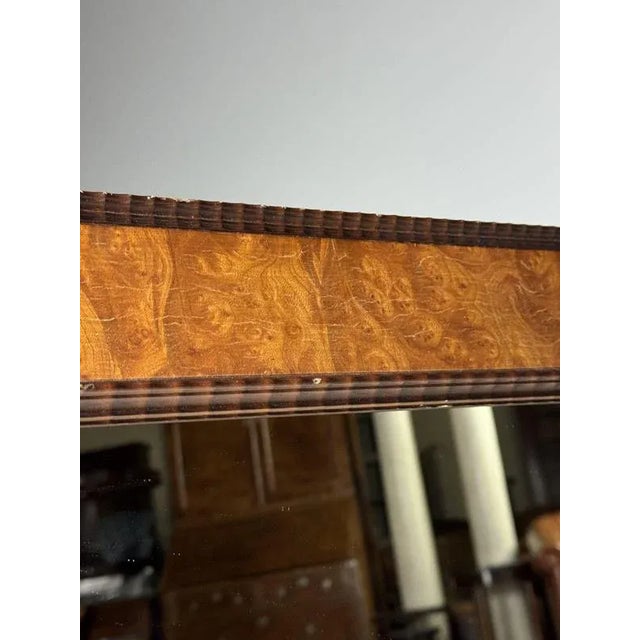 Brown Vintage Mirror with Ribbed Frame For Sale - Image 8 of 14