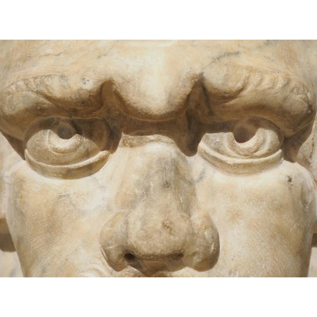 Cream 15th or 16th Century Marble Gargoyle Fountain Spout From Arezzo, Italy For Sale - Image 8 of 13