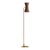 Brown Gable Floor Lamp, Antique Natural Brass with Russet Shade For Sale - Image 8 of 8