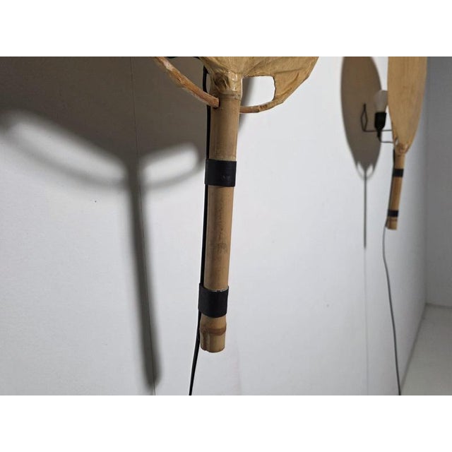 Beige Uchiwa Wall Lights by Ingo Maurer for M Design, Germany, 1970s, Set of 2 For Sale - Image 8 of 10
