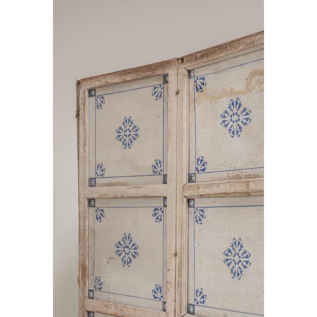 Italian Painted 4-Panel Paravent Screen, 19th Century For Sale - Image 13 of 14