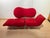 Postmodern Convertible Sofa in Red Fabric attributed to Bonaldo, Italy, 1980s For Sale - Image 4 of 18