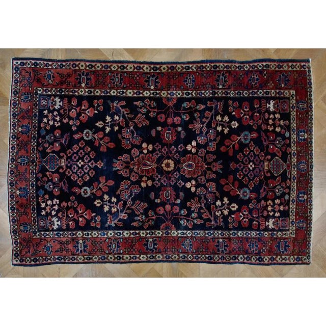 Purple Hand-Knotted Takab Bidjar Rug For Sale - Image 8 of 8