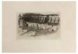 Auguste Lançon, Les Trappistes, Etching, 1883