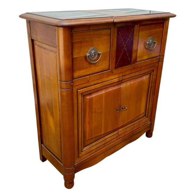1970s Small Antique Cherry Wood Entryway Sideboard, 1970s For Sale - Image 5 of 10