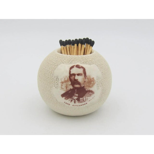 Early 20th Century Antique English Moorcroft Match Striker Commemorating Lord Kitchener For Sale - Image 5 of 10