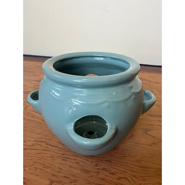 Mid-Century #10 Strawberry Planter Glazed For Sale - Image 4 of 7
