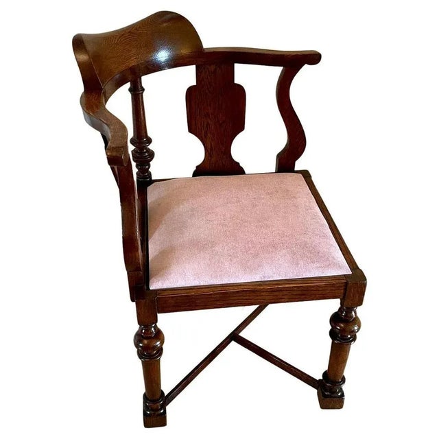 Antique Victorian Oak Corner Chair For Sale - Image 14 of 14
