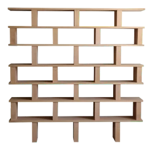'Verticale' Polished Oak Shelving Unit by Design Frères