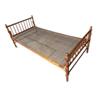 Antique Empire Wooden Collapsible Bed Frame For Sale