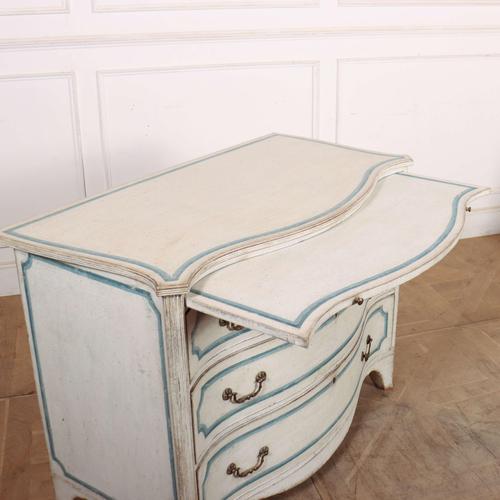 English Serpentine Front Commode For Sale - Image 9 of 11