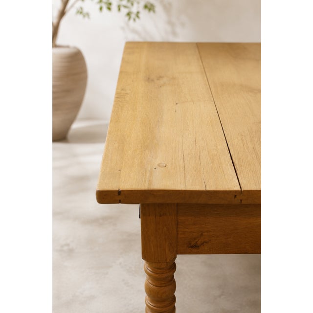 Large Oak Tailor's Table with Drawers, France, 1930 For Sale - Image 15 of 18