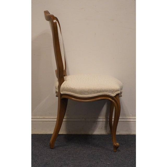Textile Drexel Furniture Country French Provincial Style Upholstered Dining Side Chair For Sale - Image 7 of 8