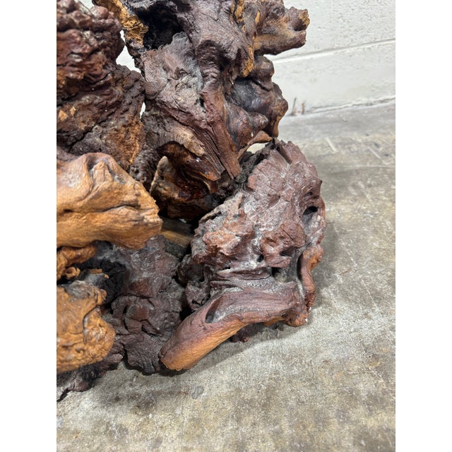 Wood Mid Century Burl Wood Coffee Table For Sale - Image 7 of 8