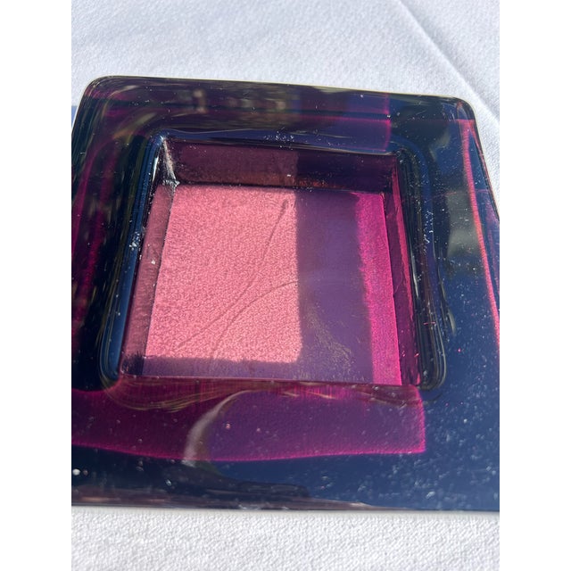 Vintage Plum Glass Square Catchall Dish For Sale - Image 17 of 17