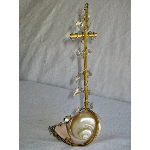 Late 19th Century Late 19th Century French Mother of Pearl Large Holy Water For Sale - Image 5 of 10