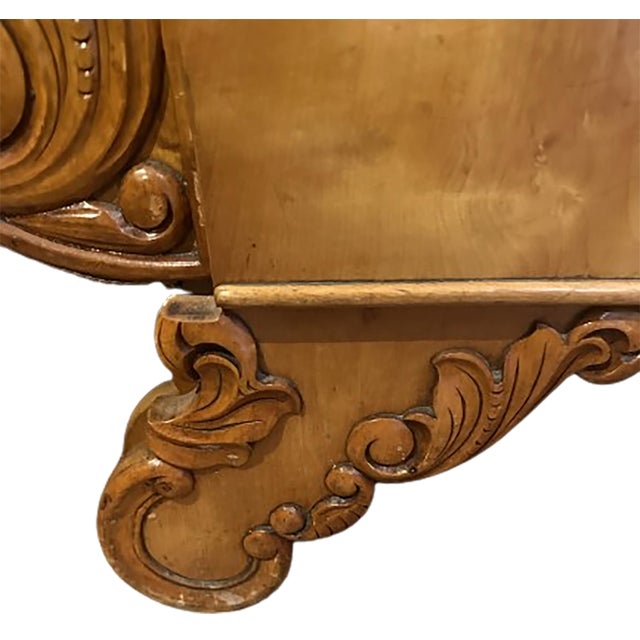 Wood 19th Century Biedermeier Trundle Sofa With Flared and Scrolled Arms For Sale - Image 7 of 11