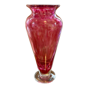 Vintage Art Deco Glass Vase - Hand Blown