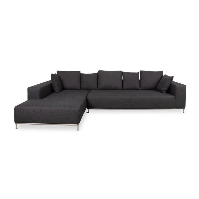 Granada Corner Sofa in Grey Anthracite Upholstery from La Nuova Casa For Sale - Image 15 of 16