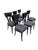 Postmodern 1980s Postmodern Pietro Costantini "Corfu" Black Lacquer Dining Chairs - Set of 6 For Sale - Image 3 of 17