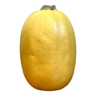 Vintage Yellow Earthenware Gourd For Sale