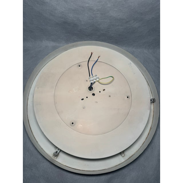 Gold Large Ice Glass Flush Mount Ceiling Lamp attributed to Doria Leuchten Germany, 1960s For Sale - Image 8 of 11