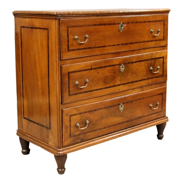 Antique Italian Chest of Drawers in Walnut For Sale