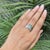 Victorian Inspired Certified 1.14 Ct Pear Cut Emerald & Diamond Crown Cocktail Ring Size 8 For Sale - Image 9 of 14