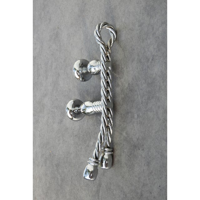 Large Mid-Century French Rope and Tassel Double Hook from Maison Baguès, 1970s For Sale - Image 4 of 5