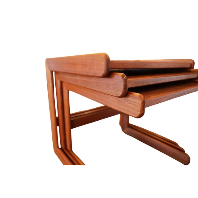 1970s Nesting Tables from Salin Nyborg, Danemark, 1960s, Set of 3 For Sale - Image 5 of 13