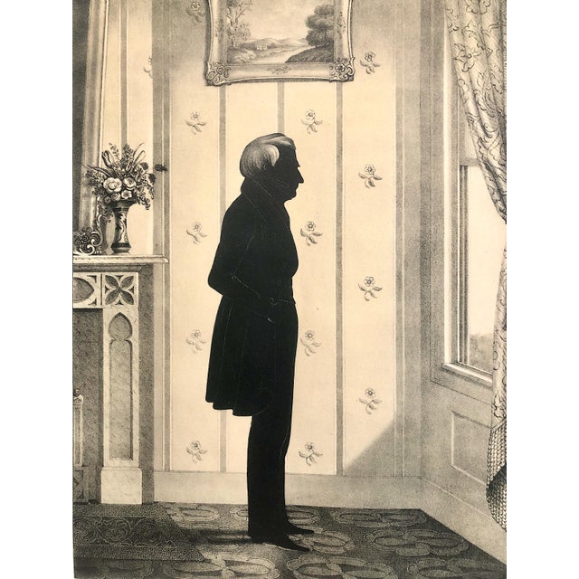 On offer is an exceptional facsimile reissue of a 1844 silhouette lithograph of William Henry Harrison, the ninth...