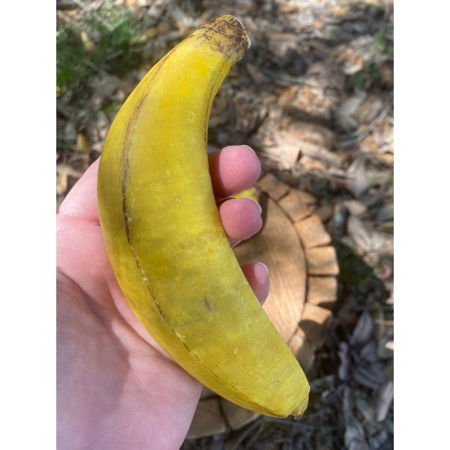 1940s Andy Warhol-Style Carved Alabaster Banana Sculptures, Set of 2 For Sale - Image 5 of 12