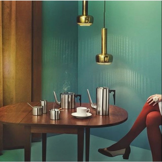 Danish Gold Pendel Pendants by Vilhelm Lauritzen for Louis Poulsen, 1950s, Set of 2 For Sale - Image 17 of 18