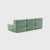 Contemporary Curt Modular Set - Flexible 3-Seater - Barcelona - Patina - V3347/46 (Light Green) by Ambivalenz, Set of 6 For Sale - Image 3 of 5