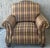 Ethan Allen Ethan Allen Upholstered Club Chair With Ottoman For Sale - Image 4 of 12