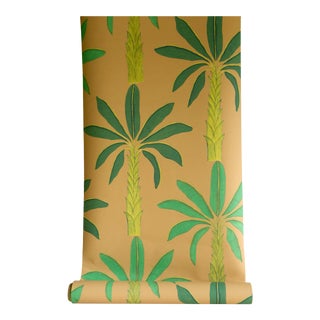 Tropical Wallpaper in Gamboge Yellow, 6 Rolls For Sale