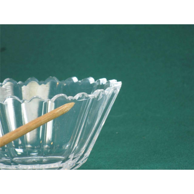 Glass Early 20th Century Finger Nut Candy Bowls Scandinavian Signed Kosta Boda, Cut Crystal Clear - a Pair} For Sale - Image 7 of 12