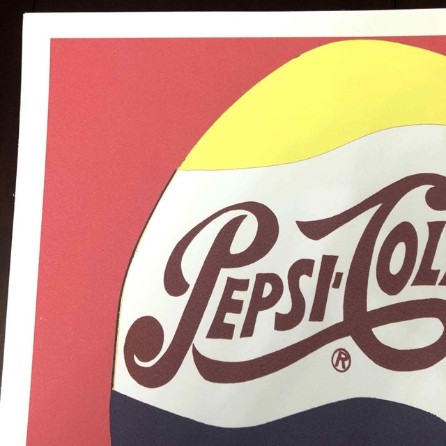 Red 1990s After Andy Warhol "Pepsi-Cola" Lithograph For Sale - Image 8 of 11