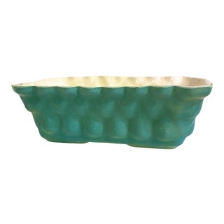 Vintage Mid-Century Modern Turquoise Planter For Sale