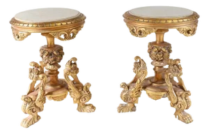 Italian Rococo Side Tables, Set of 2